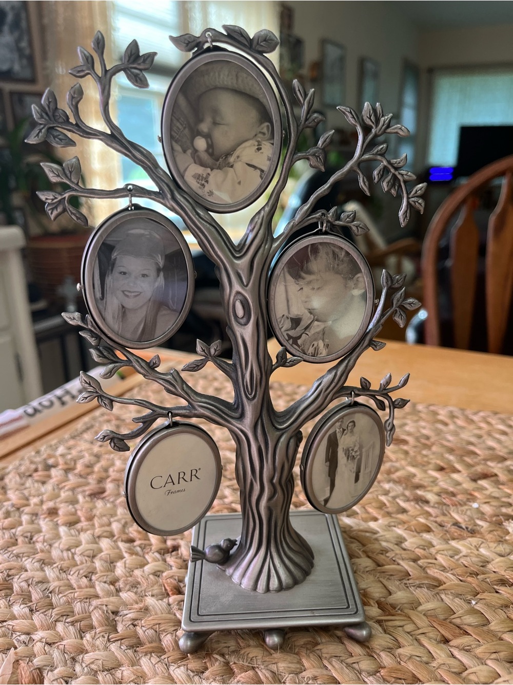 Family Tree Photo Frame - Pewter Finish